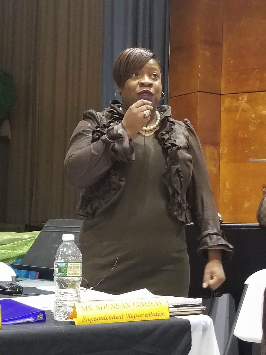 CEC members were all smiles. Family Leadership Coordinator Philton Lewis-Thomas and I shared district updates with the community.