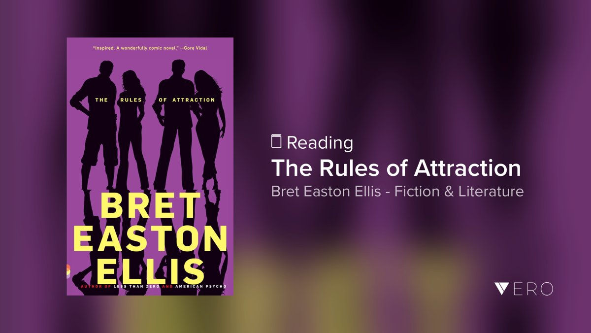 cobrawipeout's tweet image. 2nd time reading 👌 #novel #bretteastonellis #therulesofattraction #80s #book #retro #drugs #sex #crazy @VeroTrueSocial