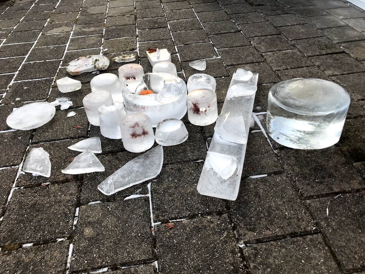 Thoughtscapism's tweet image. Dear Blocks and Bits, friends and neighbours, members of our honoured ice community! We are gathered here today to discuss the dire threat we're facing: our scientists are predicting an imminent arrival of a devastating environmental disaster, one they call "spring" 😱 #ColdSpell