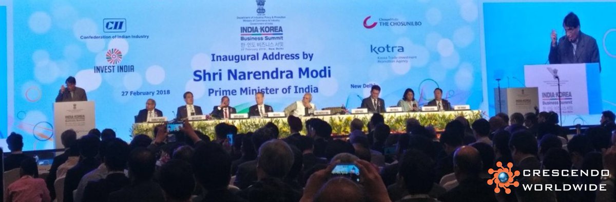 CrescendoWorld's tweet photo. @CimGOI Shri @sureshpprabhu mentioned #marine and #foodproducts, #chemicals, #garments &amp; #leather, #pharma and #Indianspacetechnology etc. as focus sectors for #collaboration between #Korea and #India at  #IKBS2018 #Indiameansbusiness #NewIndia #CrescendoWorld https://t.co/NOeCwRL4Mr