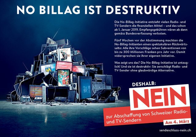 Noch 4 Tage bis zum 4. März. Stimmcouvert suchen, Nein zu #NoBillag stimmen, unterschreiben &amp; noch heute per A-Post zurückschicken. Jede Stimme zählt! #NEINzuNoBillag