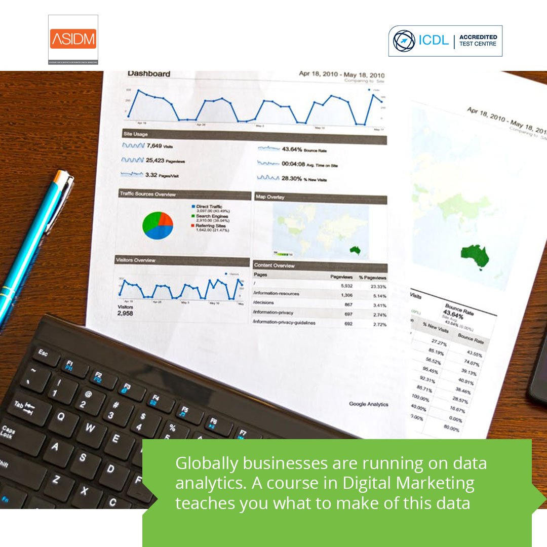 Official_ASIDM's tweet photo. Globally businesses are running on data analytics. A course on Digital Marketing teaches you what to make of this data. For more info. call us @ 9711-199-558 or visit https://t.co/V4yrZxeMpq https://t.co/vnzo7wqr2Q