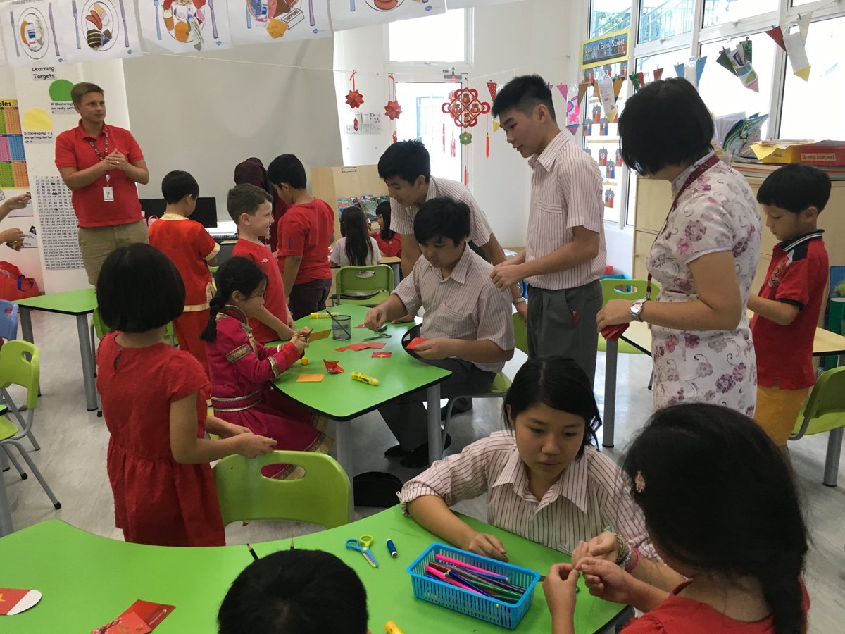 KTJPrimary's tweet photo. Wonderful CNY celebrations at the primary school today. Lion dancing, drumming, story telling and CNY activities with some of our secondary students. The children looked great in their outfits too. Thank you to the PTC for the events and thank you for all of the support! https://t.co/zEvrVkqODw