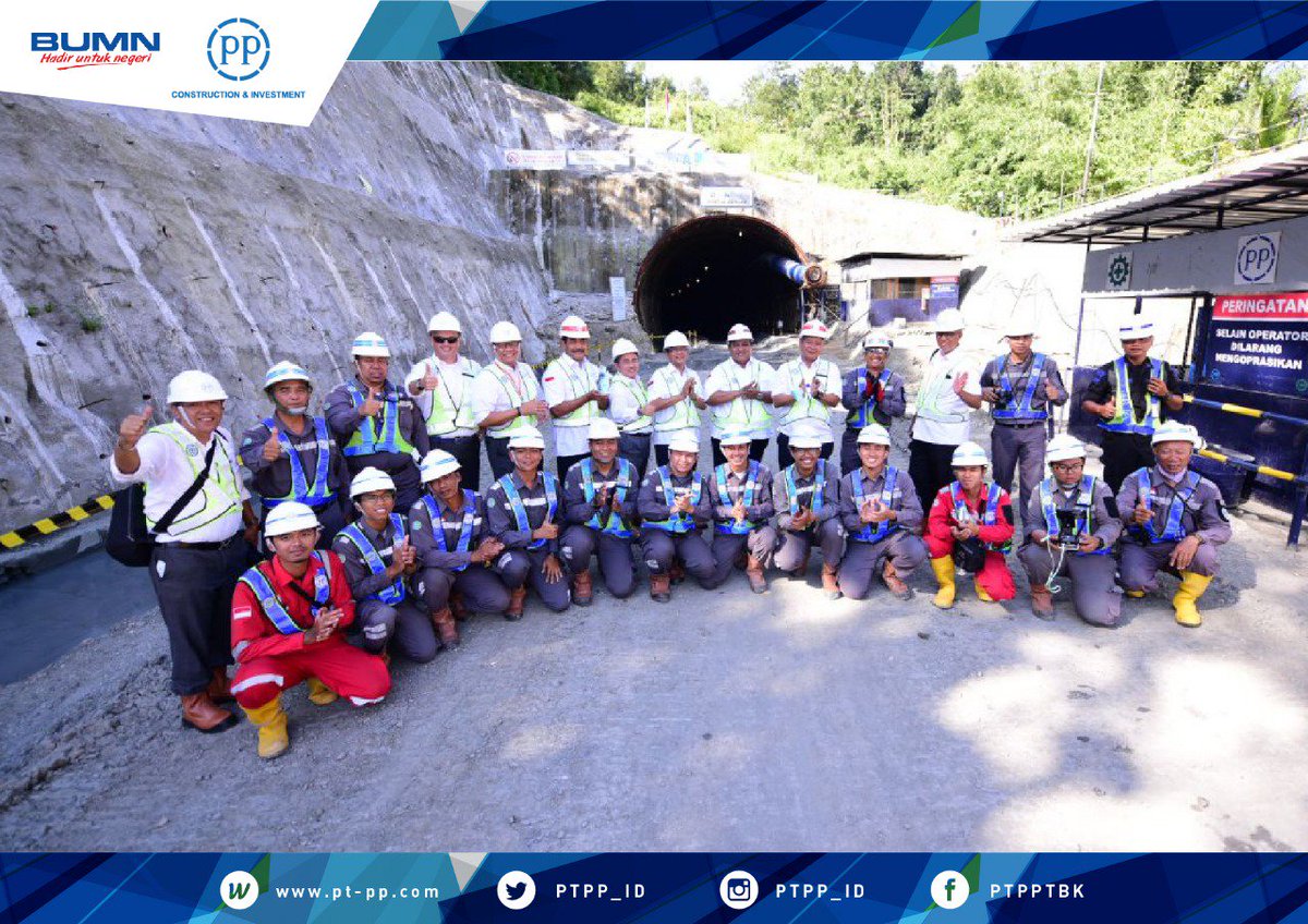 Kunjungi Terowongan Notog, Komisaris Utama dan President Director PTPP Fokuskan Evaluasi Prosedur Konstruksi (27/2/2018)