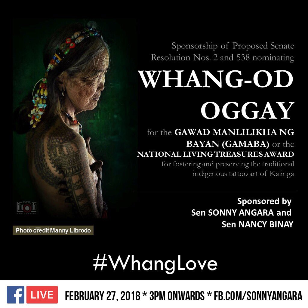 gangbadoy's tweet photo. I have a feeling I'll regret na dinuwag akong magpa-tat kay Apo Whang-od. Hanga ako sa mga meron! Courage, tiis, body space to preserve something 'of our non-Hispanic roots," (mahalaga!) #Alagaan ang inyong tattoo. Kasaysayan yan. Be proud. (sa kin naman, be brave!) #WhangLove💜 https://t.co/hTcicMN1t7