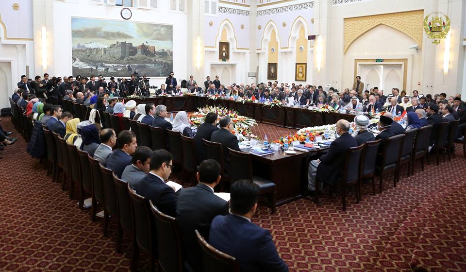 pajhwok's tweet photo. President @ashrafghani unconditionally, offered the peace offer to the #Taliban in #Kabul process conference.
#KabulProcess https://t.co/F2DKPWsw2d