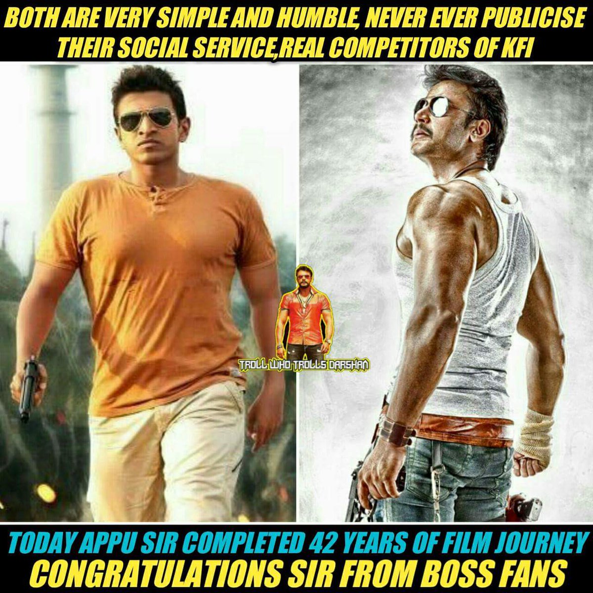 PrathapChakrav2's tweet photo. Congratulations Appu Sir from D BOSS Fanzzzzzz side @PuneethOfficial https://t.co/EvxQYGCBka