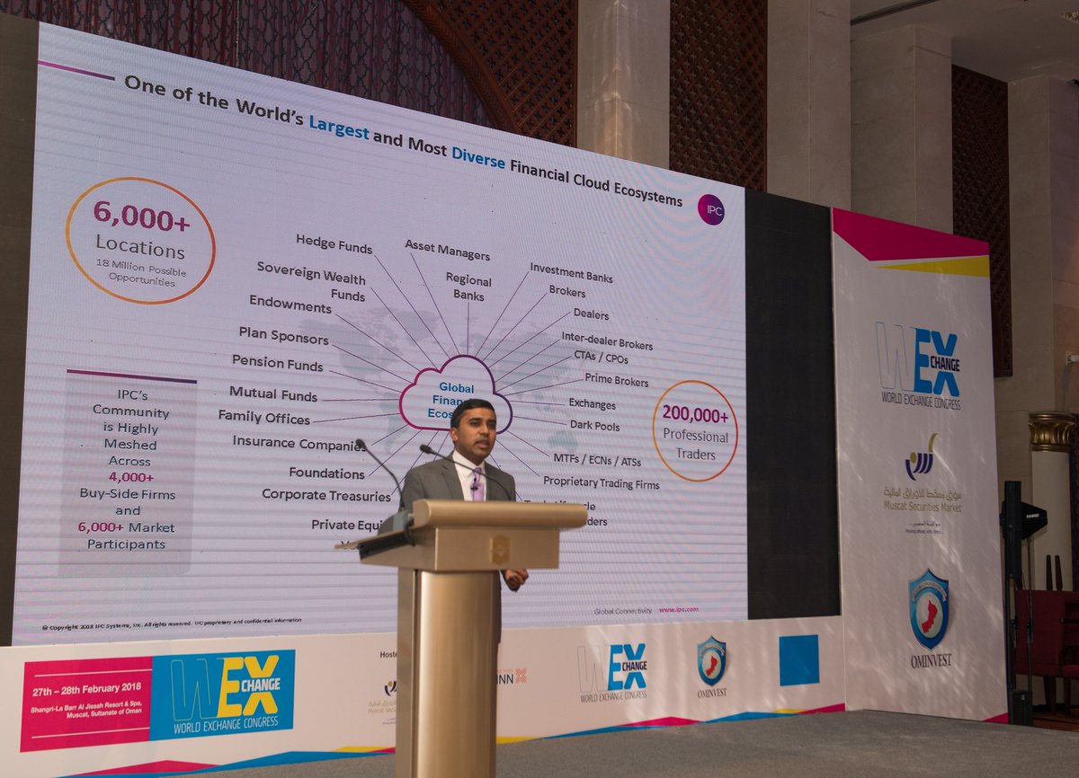 MSX_Oman's tweet photo. "الوصول بشكل موثوق وآمن إلى أماكن السيولة العالمية-الأسهم، الدخل الثابت، العملات الأجنبية، السلع، المشتقات وفئات الأصول المتعددة باتت مهمة أكثر من أي وقت سابق"
جانييش لير مدير أسواق دولية بـ IPC https://t.co/8AED0eY2bH