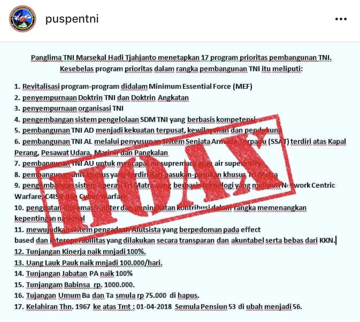 Jangan terpangaruh palsu.