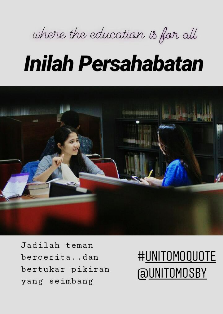 unitomosby's tweet photo. Okey gaess.....pupuk terus persahabatan yang telah dibina..cintai sahabatmu..saling melengkapi, mengingatkan satu sama lain kedalam hal yang positif...😊😊😊 https://t.co/WwEKtasqAz