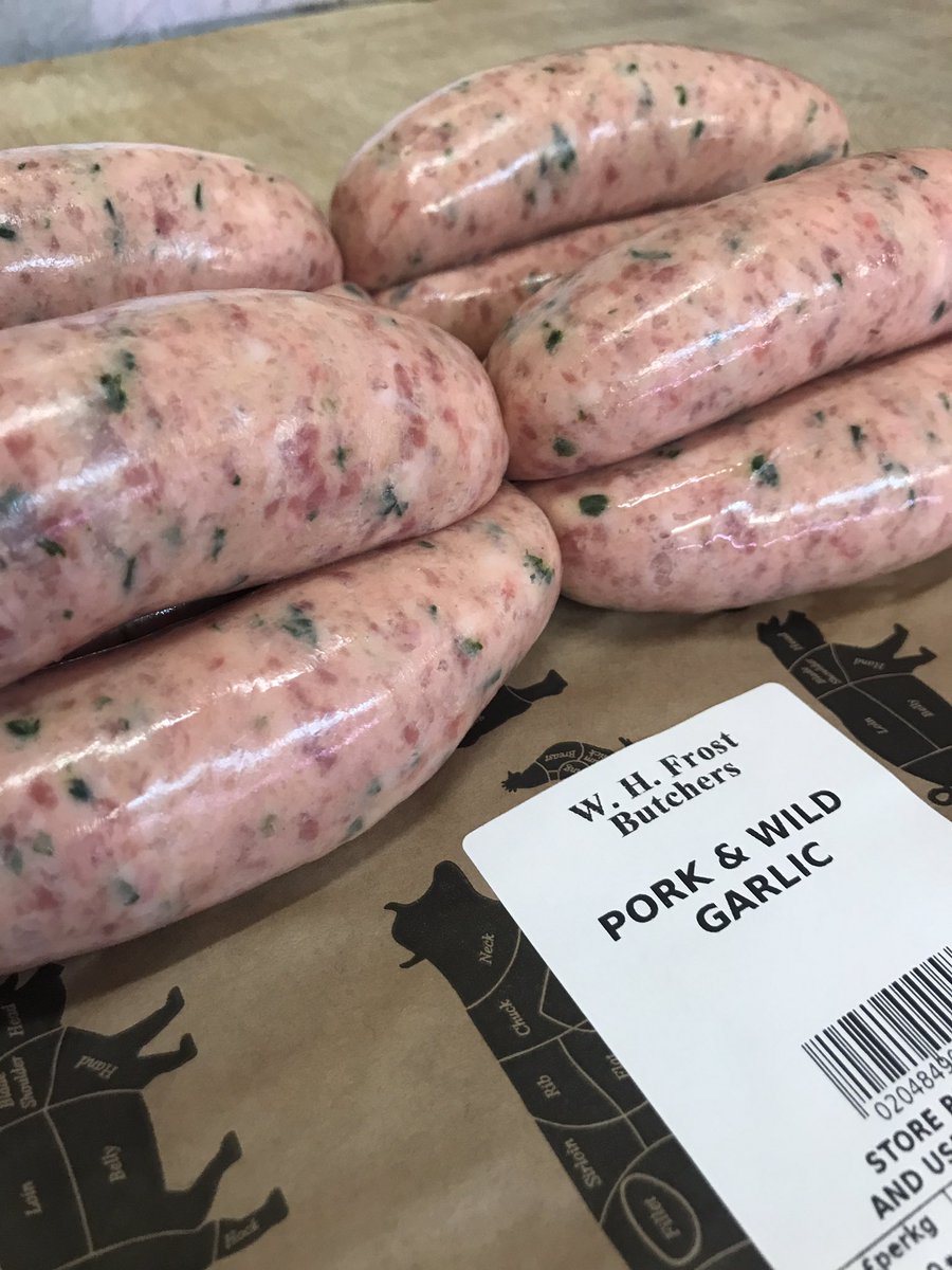 frostybutcher's tweet photo. COMPETITION TIME. 

You could win 12 x pork and wild garlic sausages. 

Simply RT &amp; follow to enter. 

Free delivery across the U K. 

Proper artisan sausages, hand made by a proper butcher. 

Good luck everyone. https://t.co/do2TXMp7yh