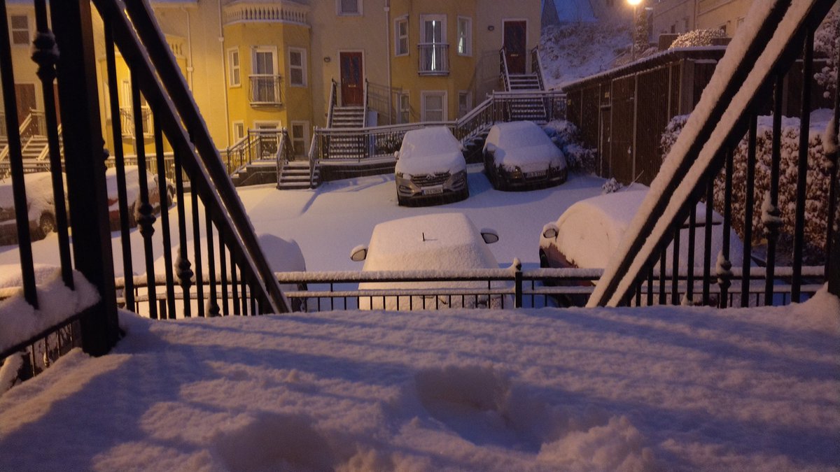 laserra's tweet photo. 6.50am... The beast begins #BeastFromTheEast #Cobh #Ireland #Snowmageddon #queenstown https://t.co/zqaoFESJfc