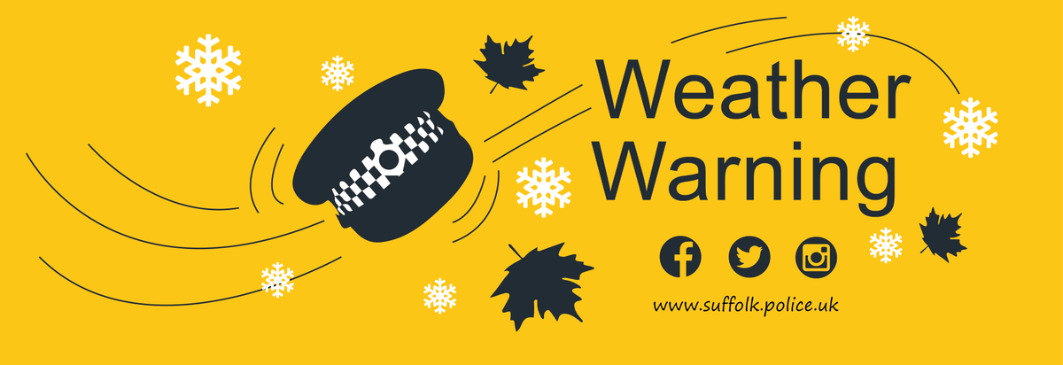 SuffolkPolice's tweet photo. ❄️ Please take care when driving on icy roads and in the snow, consider the conditions and allow extra time for your journey #SuffolkRoads ❄️ https://t.co/ooPiRjXsHd