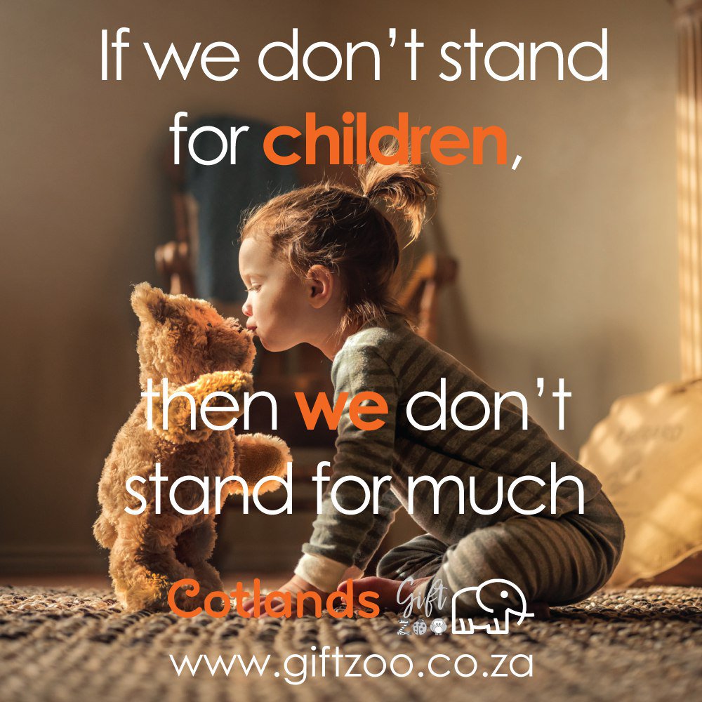 GiftzooSA's tweet photo. "Children are not a distraction from more important work. They are the most important work." - CS. Lewis
Let us stand together for children, donate to @cotlands via @GiftzooSA!
#giftzoo #cotlands #charity #children #donate #donatetoday #helpchildreninneed #standtogether #cslewis https://t.co/k3xiaOJ2dB