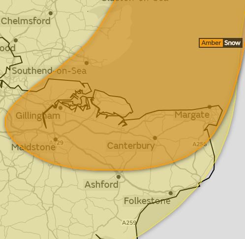 Ready for round two? Yellow and amber warnings for more heavy snow are in force for Kent. Follow our live updates here bit.ly/2BXaTxm