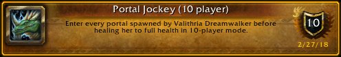 SloppyMCCfloppy's tweet photo. I just earned the [Portal Jockey (10 player)] Achievement! #Warcraft https://t.co/JCH8czqNCW