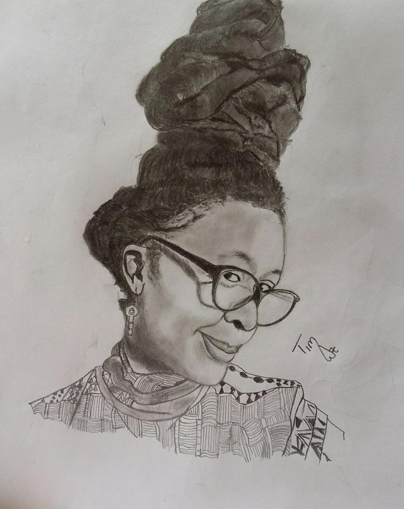 So i decided to draw Professor Nnedi Okorafor @Nnedi  ... A Nigerian American and writer for Marvel.
#Binti
#InterstellarTravel
#Afrofuturism 
#Wakanda
#Blackpanther
#Akata