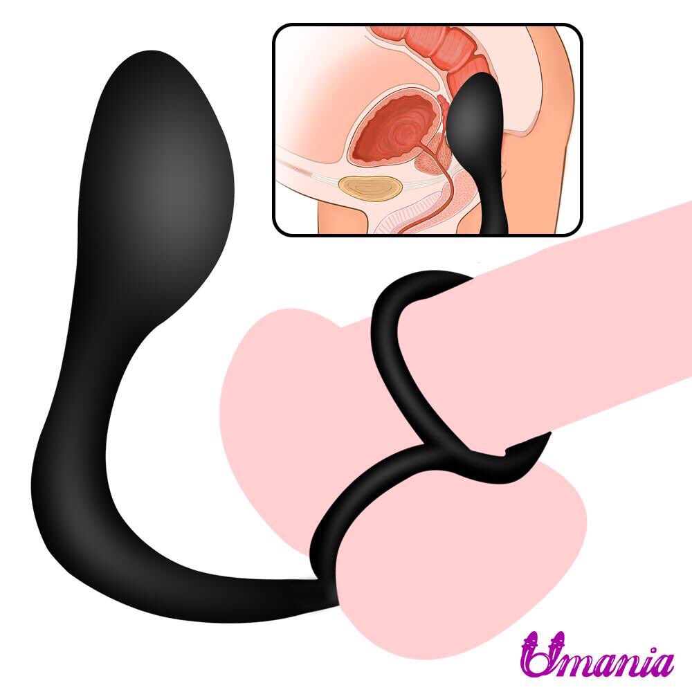 Silicone Anal Plug Male Prostate Massager Double Cock Ring $14.00. #buttplu...
