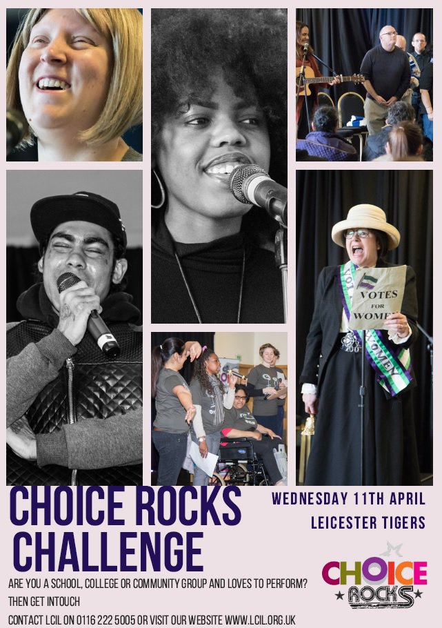 LeicesterCIL's tweet image. We're so excited to announce that at this @choiceUnLtd Leicester in partnership with Different Drum Arts we bring you Choice Rocks Challenge! Its an opportunity for schools, colleges, community groups to put together dance, music, movement, poetry or drama performance. Want in?