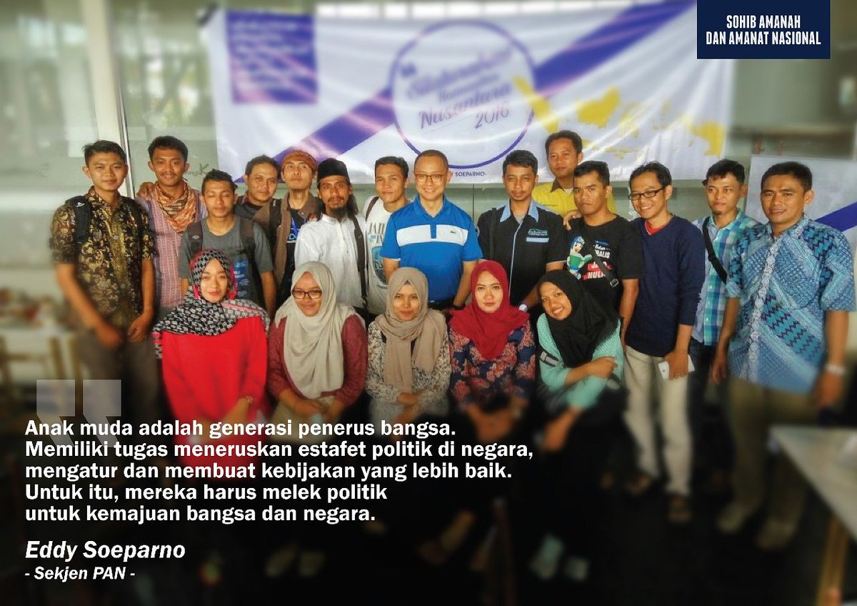 sohibPAN's tweet photo. Mari anak muda khususnya millenial bangkit dan sadar akan politik untuk perubahan yang lebih baik

#anakmuda #anakmudaberpolitik #politikanakmuda https://t.co/alqP4z6Psy
