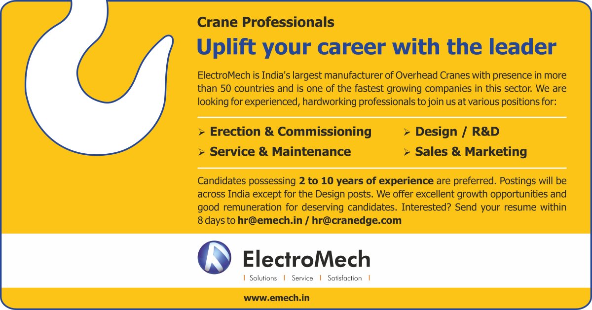 We are #hiring !! Create your #future at #ElectroMech