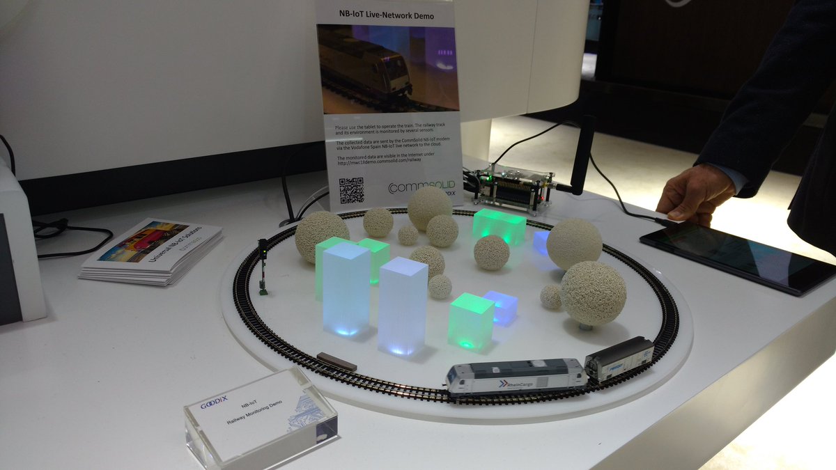 StacyWx2's tweet photo. .@techinsightsinc #Goodix going from touchscreen solutions to #NB-IoT with their recent acquisition of #Commsolid - here they are at #MWC18 with a NB-IOT modem connected live to the #Vodafone network, controlling and monitoring in real-time. https://t.co/DnUsbxM3zw