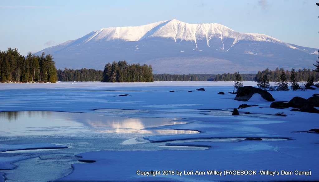 WilleysDamCamp's tweet photo. #WilleysDamCamp #MountKatahdin #BaxterStatePark #LifeoffGrid #Photography #LandscapePhotography #LoriAnnWilley #Maine #Winter #Mountain #Reflection #Ice #MyHome #LivingLife https://t.co/5lPFUA1Ay2