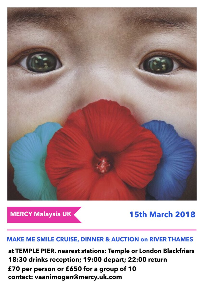 mhuk_mercy's tweet image. In support of this great cause, please join us on our ‘Make Me Smile’ Thames Cruise on Thursday 15 March 2018.  #cleftlip #makemesmile 

or DONATE to mercyuk.charitycheckout.co.uk/cleft 

For further info: m.facebook.com/story.php?stor…