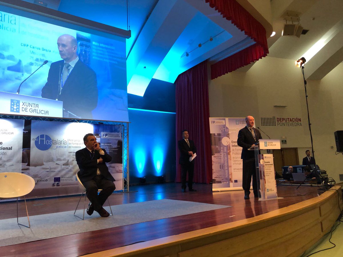 eduHostalaria's tweet photo. 3º Encontro Internacional de Formación Profesional de Galicia, Asturias, Castela e León, e Portugal no @CarlosOrozaCIFP #FPGalicia #eduHostalaria https://t.co/gcjTjCXEg6