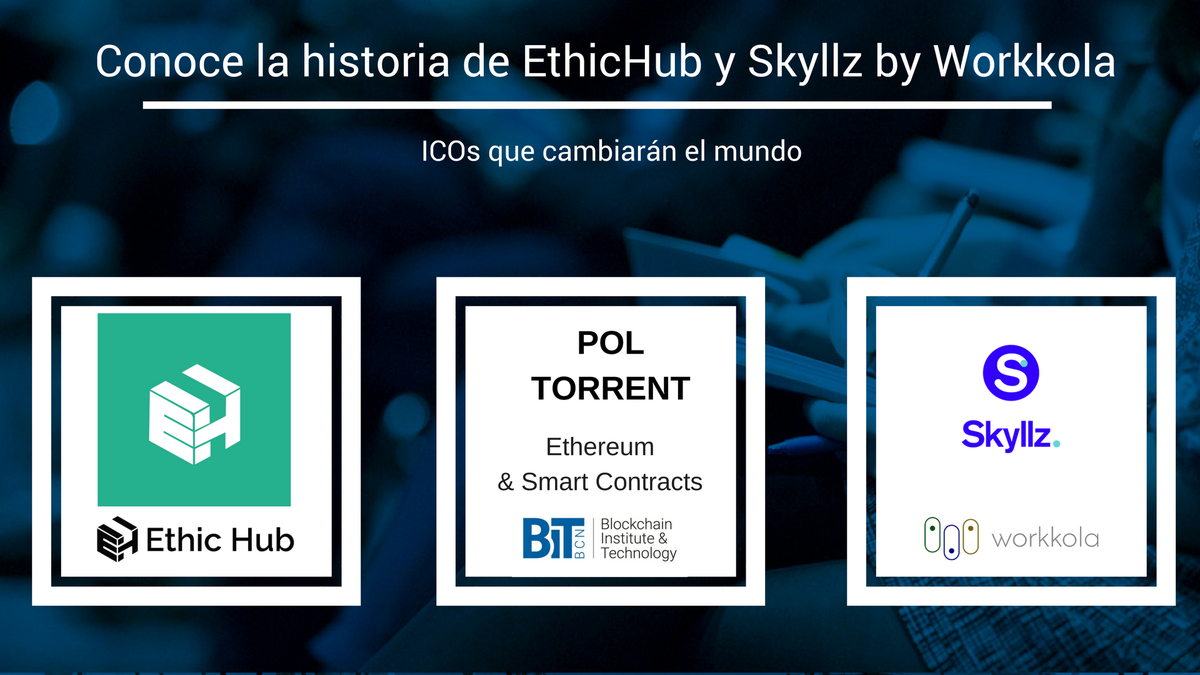 BiTBcn's tweet photo. ¿Quieres conocer cómo @EthicHub y @Skyllz_platform quieren cambiar el mundo utilizando #Blockchain? Únete al profesor de @BITBCN Pol Torrent en nuestro #Meetup del próximo 08 de marzo. ¡Plazas limitadas! 👉🏻 https://t.co/acsanJyo1w 

#blockchain4good #ICO #mwc18 #mweekBCN #DLT https://t.co/ElIRkhb98P