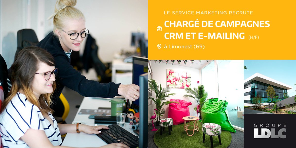 GroupeLDLC's tweet photo. [Nous recherchons] 🔎 Chargé de campagnes CRM et E-mailing en #CDD.
Infos et candidature : https://t.co/Hc5Dyu61cH
🗺 Le poste est basé à Limonest.
🤝 Venez rejoindre un Groupe en pleine croissance !
#i4Emploi #emploi #job #emailing #CRM #Neolane https://t.co/7uqP96U0cK