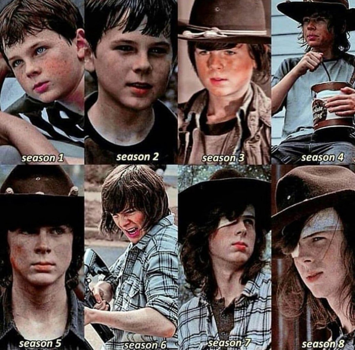 Rick Grimes on Twitter: "The Evolution of Carl Grimes. #TheWalkingDead  https://t.co/wQ3BjFg4JP" / Twitter