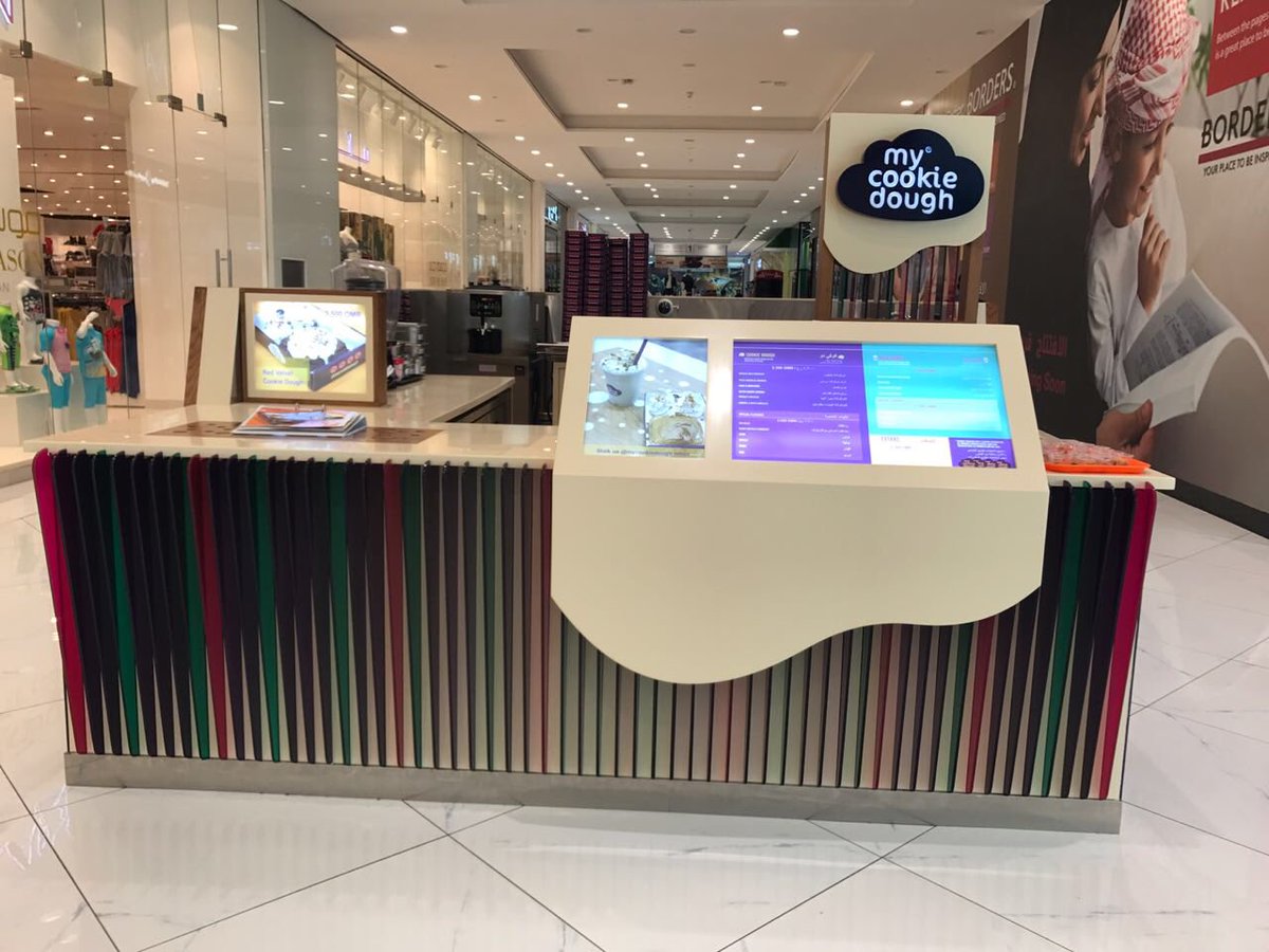 MaimunahShebani's tweet photo. I just found out that My Cookie Dough in Oman Avenues Mall is owned by a 22 year old Omani. I had a lovely chat with him this morning while I was waiting for my cookie. He told me he couldn’t find a job so started this business. #So_Impressed @mcd_oman https://t.co/sSUeQ5Bri0
