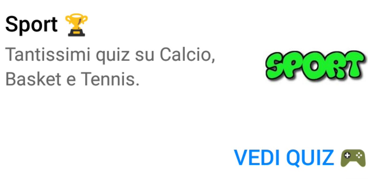 quiz_brain's tweet photo. Sei un esperto di #sport? 
Ti piacciono il #calcio ⚽ la #NBA o il #Tennis 🎾?
Noi abbiamo i quiz che fanno per te!
Gioca 🎮 qui ➡️ https://t.co/LyUQcNMO0J

#SerieATIM #Basket #UCL  #PremierLeague https://t.co/9U0ITUTkfe