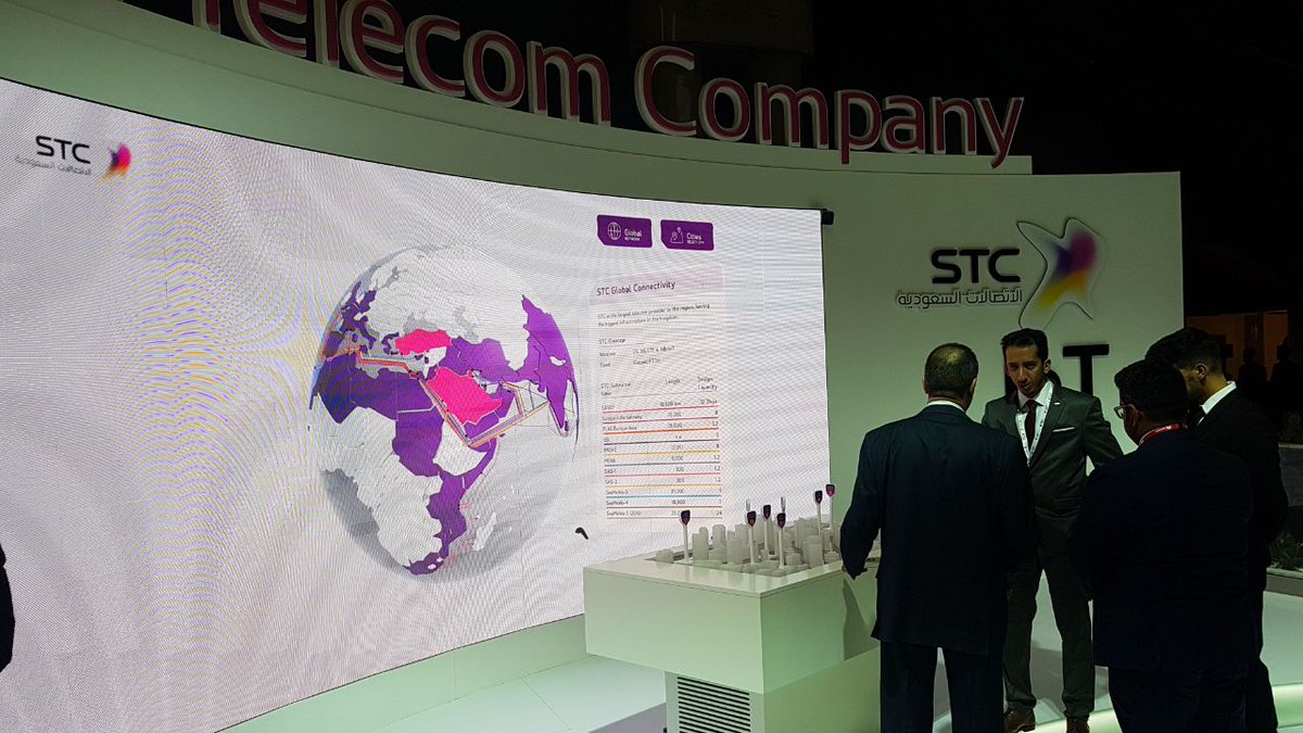 BUTdigital's tweet photo. Two #robots competing to get you a gift, one controlled over #4G speed, the other over #5G. Guess who wins! And a #multitaction table to steer a #virtual camera in a huge 3D #IoT world. Welcome to the @STC_KSA booth at the @mwcbcn2018 in Barcelona! #Proud #GreatProject https://t.co/tCnWMM8QQA