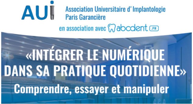 jeudi 29 mars #conference de l'AUOG en association avec <a href="/abcdent/">Abcdent</a> :  Intégrer le #numérique dans sa pratique quotidienne – comprendre, essayer, manipuler 👉👉 fr.dental-tribune.com/news/une-journ…
