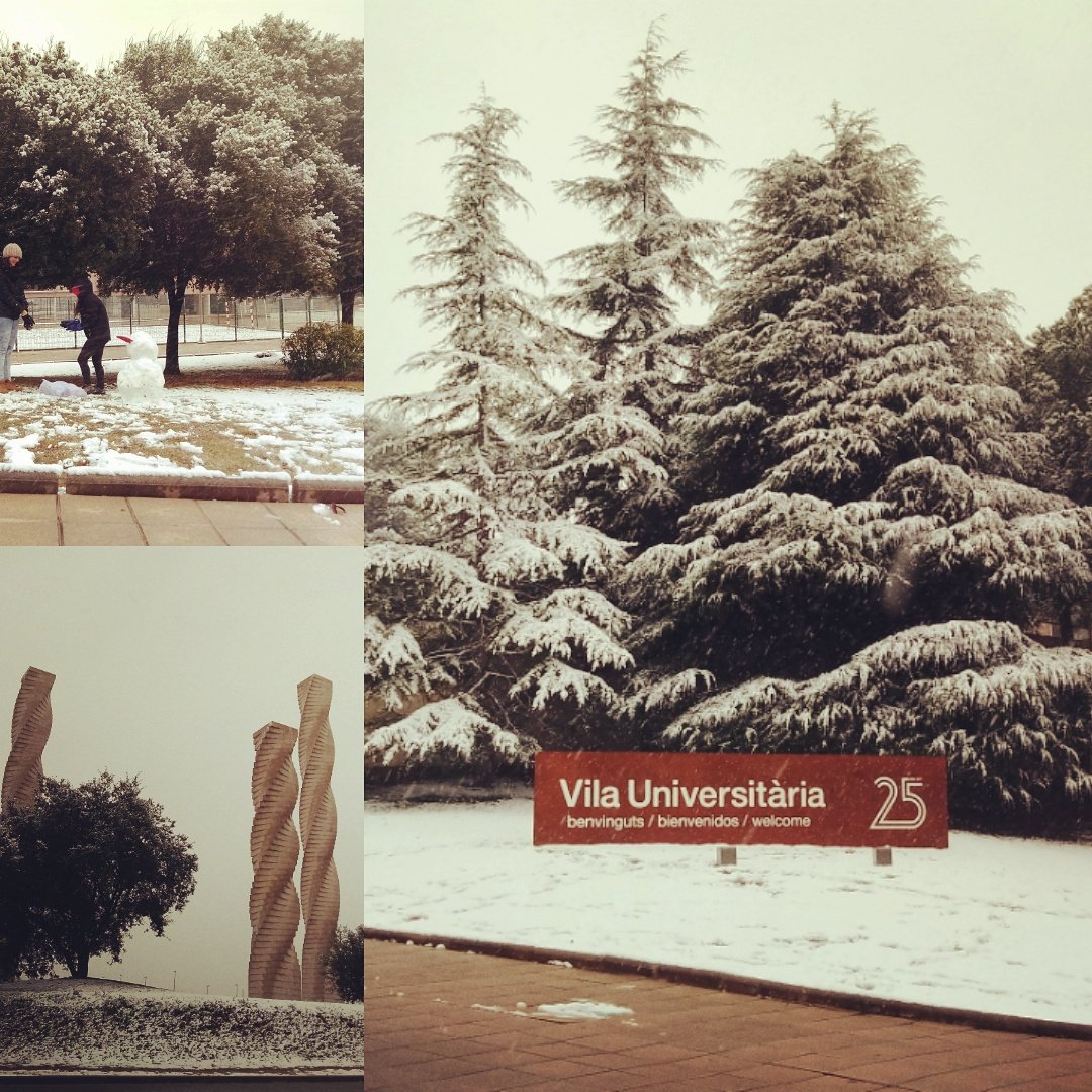 Nevada a la UAB #winter #snow  #neualaUAB #neualaVila #viulaVila #universityvenues #universityfacilities #universitycampus #universitylife