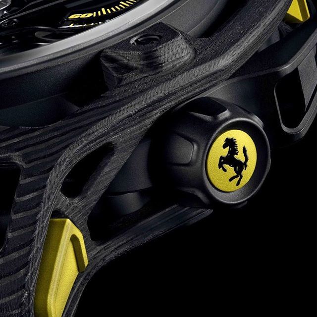 Luxeaumasculin's tweet photo. Reduced to the essentials, the uniquely conceived #Techframe case is crafted from light yet durable Peek Carbon Fiber, enhanced with yellow touches. @hublot #luxeaumasculin #watch #luxurywatches #swissmade #italia #italy #menstyle #elegance #HublotFerrari #Ferrari https://t.co/F85cO9vEvo