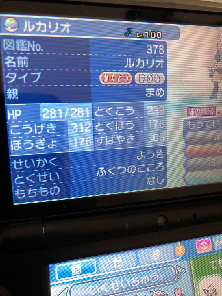 kurakimoa's tweet photo. 久しぶりにポケモン配布します！
今回は画像の色違いルカリオです。
(努力値は素早さに振ってあります。)
1名様に当たります。
参加方法はフォロー&amp;リツイートです。
締め切りは3月3日夜21:00です。
当選された方にはDMでお知らせします。
#ポケモン配布 #ウルトラサンムーン https://t.co/h8v7KhR5iI