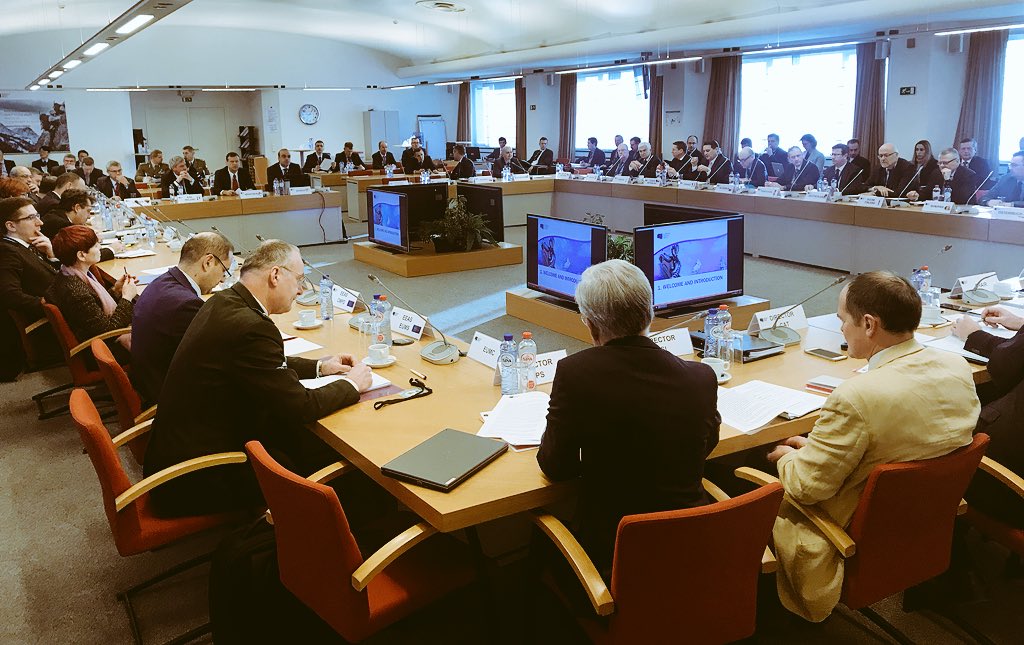 EUDefenceAgency's tweet photo. Happening today. National Armaments Directors #NAD Steering Board with full agenda: #cyber, #EDIDP, #military #aviation, #GovSatCom, Cooperative Financial Mechanism. Delighted to welcome VP @alexstubb, ED @GuillermetFlo, #Occar ED Alfonso-Meirino to meeting. https://t.co/iT52kaJhL1