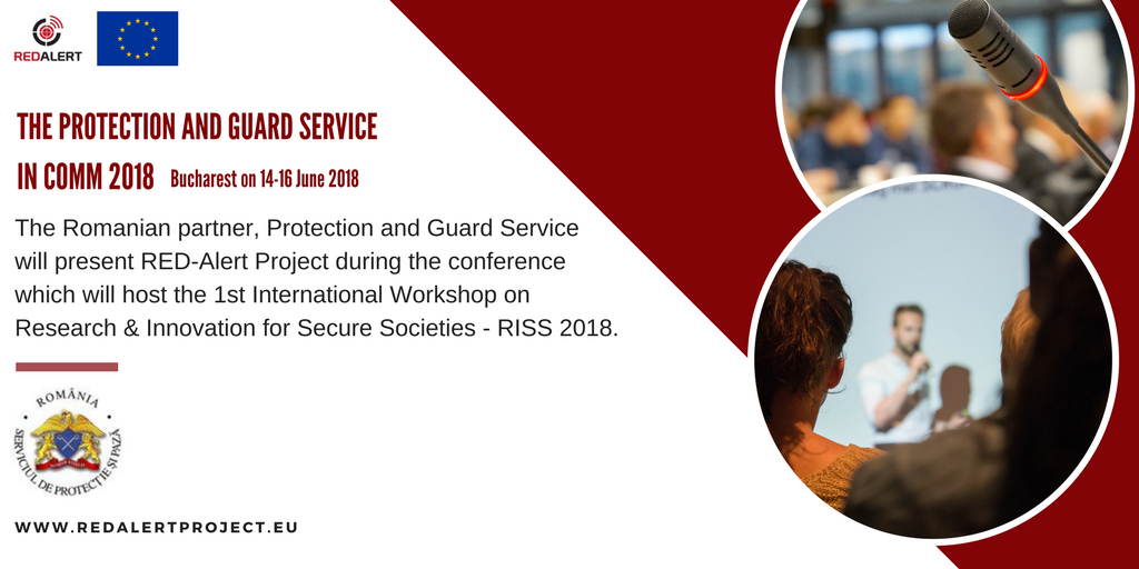 REDAlertProject's tweet photo. The Protection and Guard Service will present RED-Alert Project during #COMM2018 taking place in #Bucharest, 14-16 June 2018
It will bring together #academics and industry #professionals to present achievements in communication #technology
For more details https://t.co/FiucTPBjqD https://t.co/F37cz7krbF