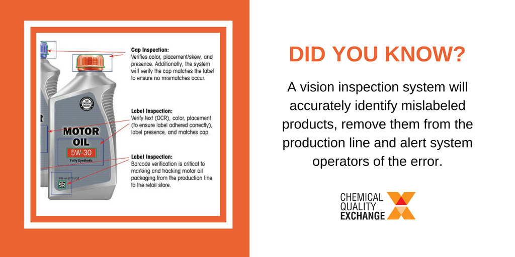 ChemQualityX's tweet image. Prevent mislabeled products with #visionsystems #ContinuousProduction #QualityControl ow.ly/he3K30ixSLO