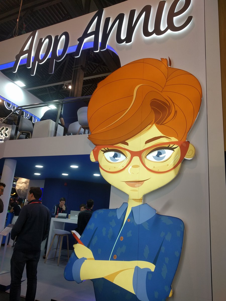 BitnutsGaming's tweet photo. People tell me @appannie is great for #Appstore optimization. Too expensive for me but now I get it. She's so yuuuge, it's expensive to feed 😁🤓💨💨 #appannie #MWC18 #MWC2018 ps looks kinda scary schoolteacher too 😯 https://t.co/cBpLWMl2EV
