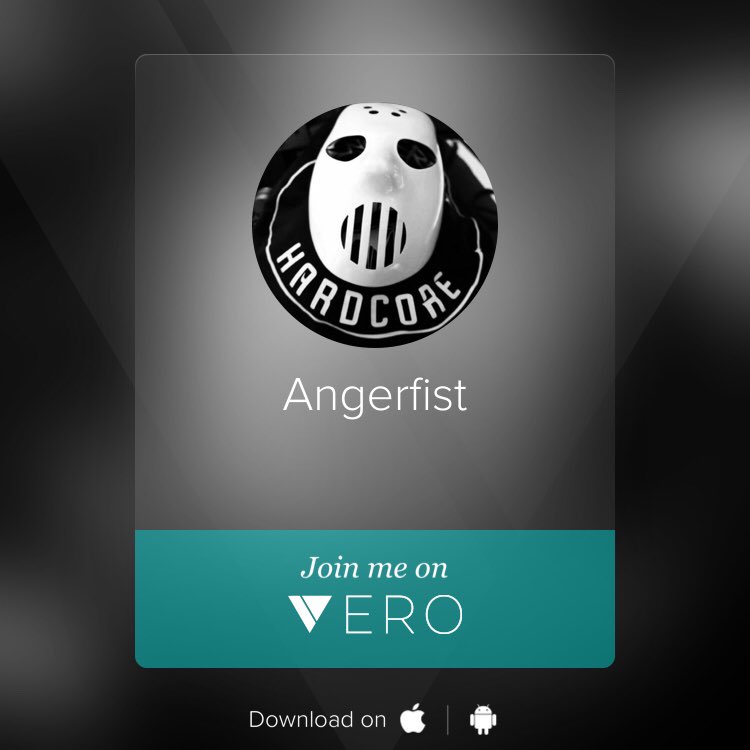 Follow me on VERO 👊🏼 @verotruesocial id: Angerfist https://t.co/PdXYMbRETx