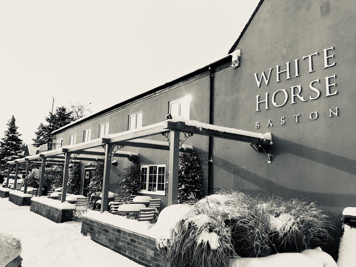 Beautiful Baston Morning!! We are open for lunch as usual from 12-2.30 with a slightly reduced menu, come and warm up when you’ve finished playing in the snow!! ❄️❄️