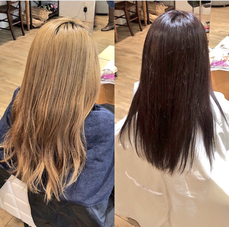 なちょ Sur Twitter びふぉーあふたーっ グレージュカラーからだいぶ色落ちしたからピンクブラウンに変更 光にあたったら割とピンクなんやで Beforeafter ヘアカラー ピンクブラウン 髪色遊び