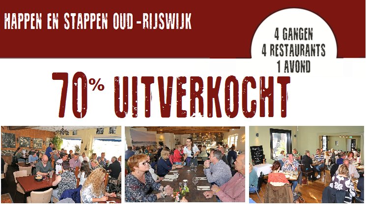 TurionEvents's tweet image. We gaan lekker! Aanmeldingen stromen binnen op: happen-en-stappen.nl/oud-rijswijk/