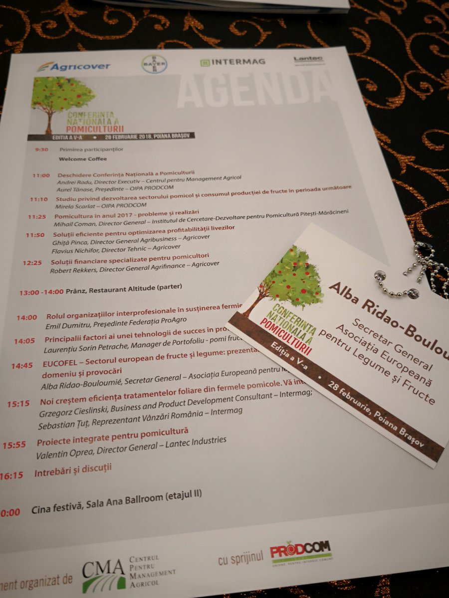 FruitvegEUROPE's tweet photo. Meeting the #Romanian #Fruit and #Vegetables sector at the Conferinta Nationala a Pomiculturii in Poiana Brasov (Romania).
Excellent debate!!
#EUfruitVeg #FruitVeg🇷🇴❤️
#CentrulpentruManagementAgricol
#prodcom #OIPA #ProAgro #Intermag
@Doyouknow_EUFV https://t.co/VSFspfeC1d