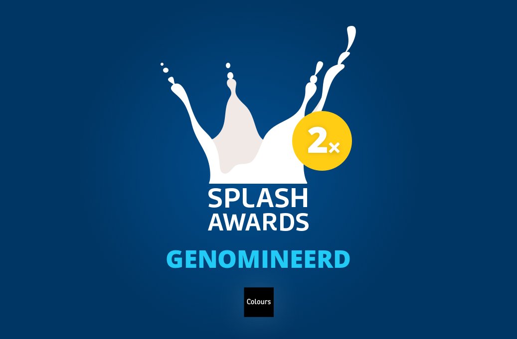 We zijn twee keer genomineerd voor de <a href="/splashawards/">Splash Awards Netherlands</a>, met onze case voor @Hornbach_tweets Profiservice online en met de nieuwe website van Team Rockstars IT 🎉 lees hier meer: colours.nl/nieuws/twee-ke…