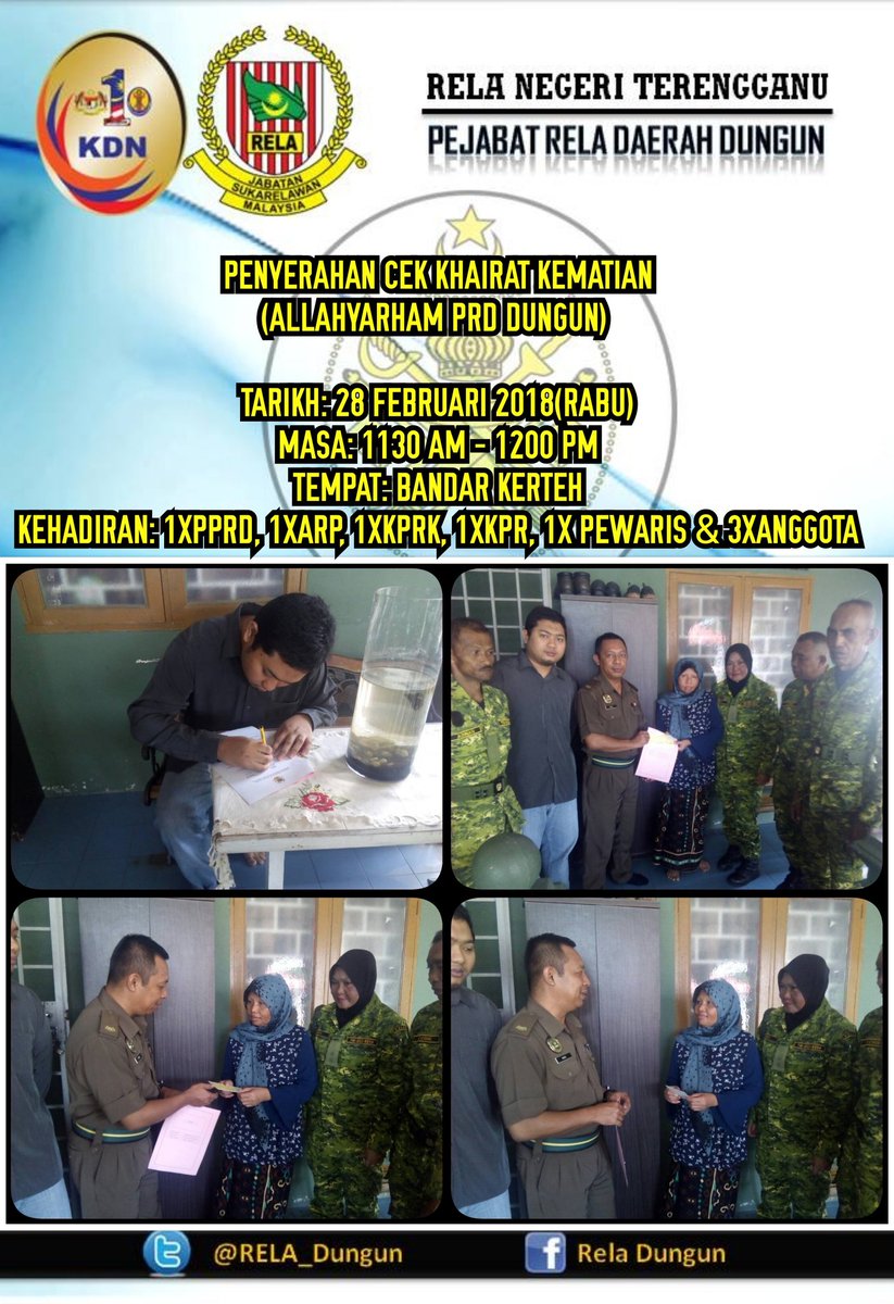 RELA_Dungun's tweet photo. Penyerahan cek khairat kematian @relamalaysia @abgzulfikar @RELA_Terengganu https://t.co/bxXJGMGuGO